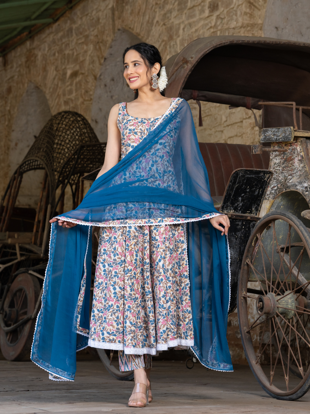 FLARED JAAL ANARKALI SUIT SET GAYRAA FLARED JAAL ANARKALI SUIT SET GAYRAA