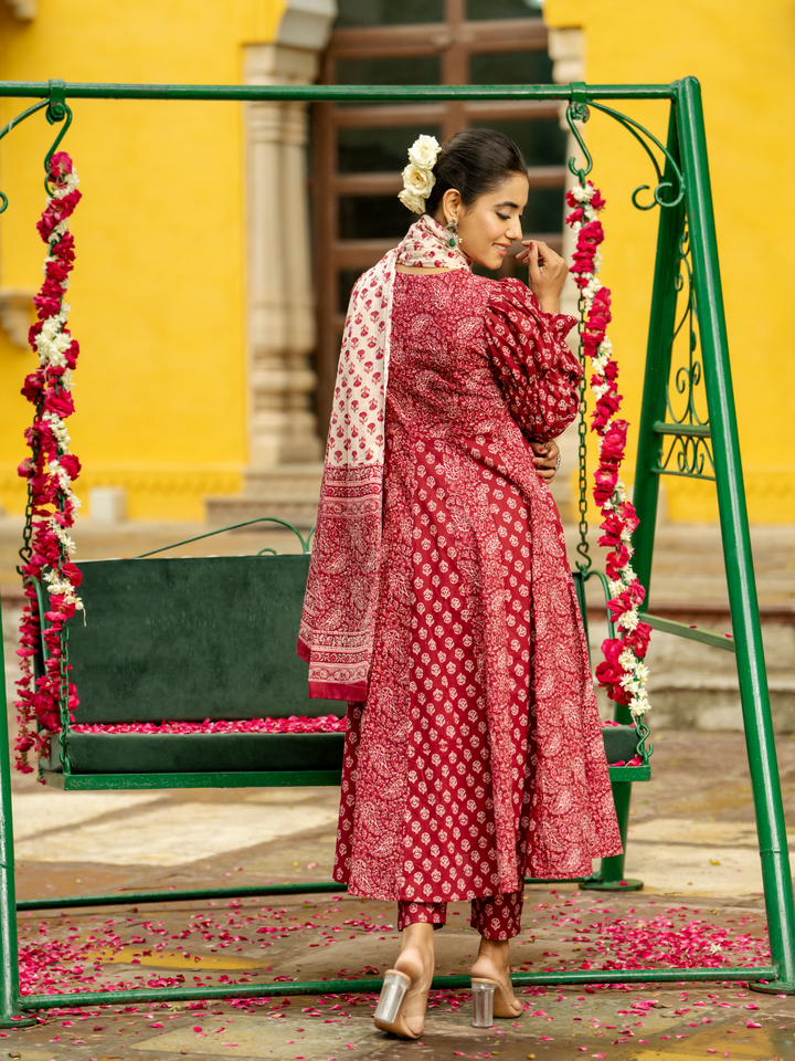 PINK BLUSH ANARKALI SET