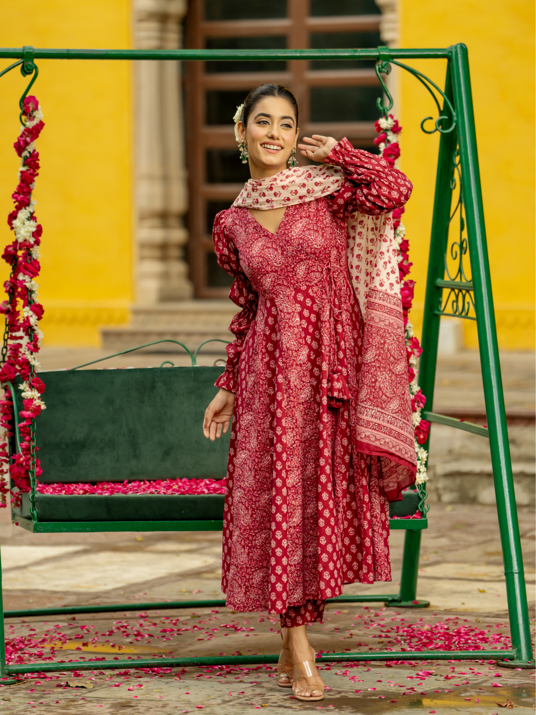 PINK BLUSH ANARKALI SET