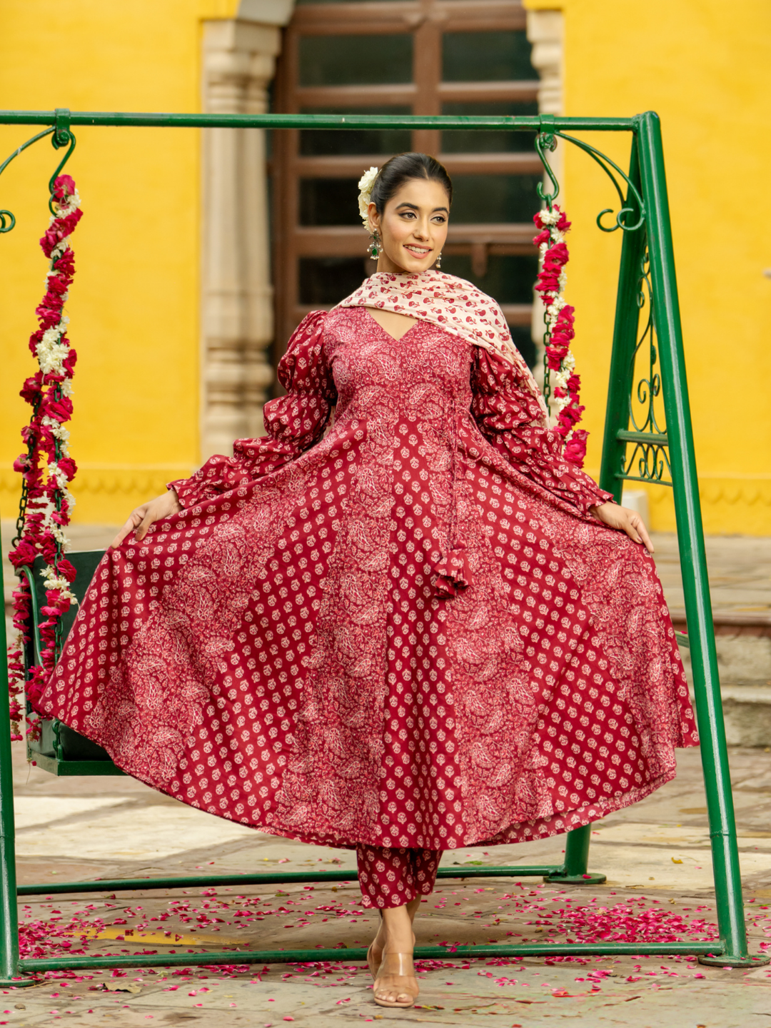 PINK BLUSH ANARKALI SET