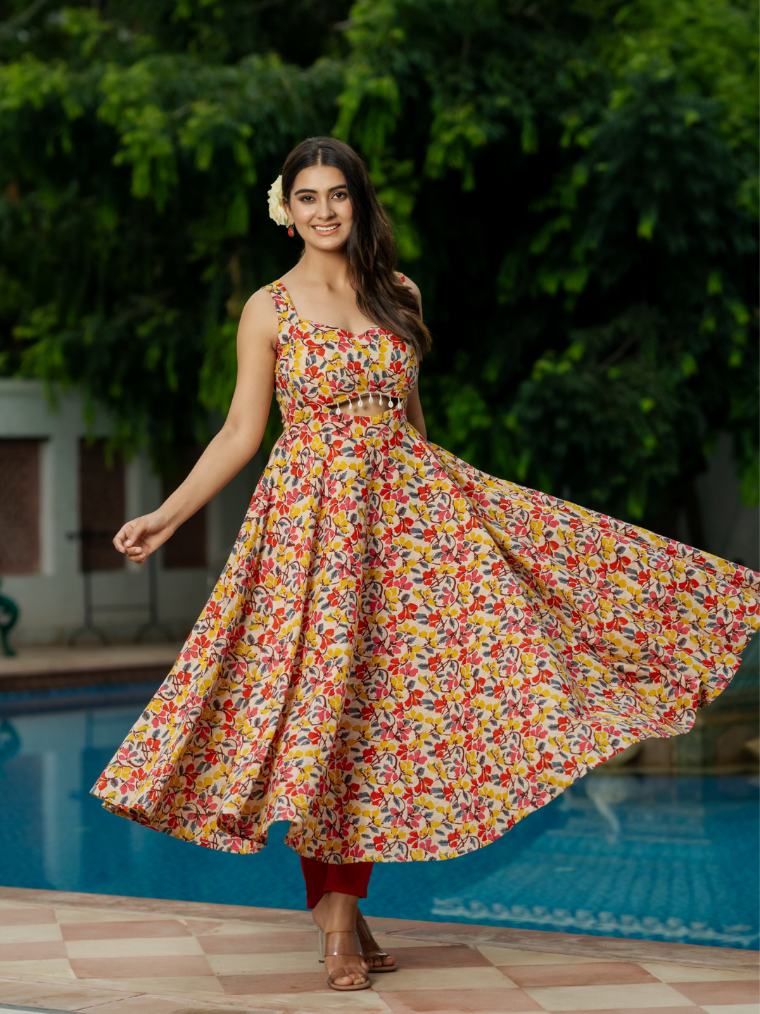 FLORAL FANTASY ANARKALI SET