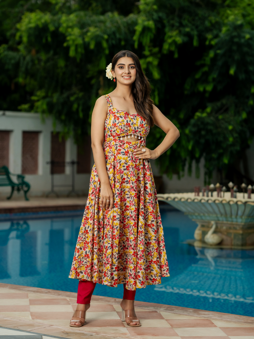 FLORAL FANTASY ANARKALI SET