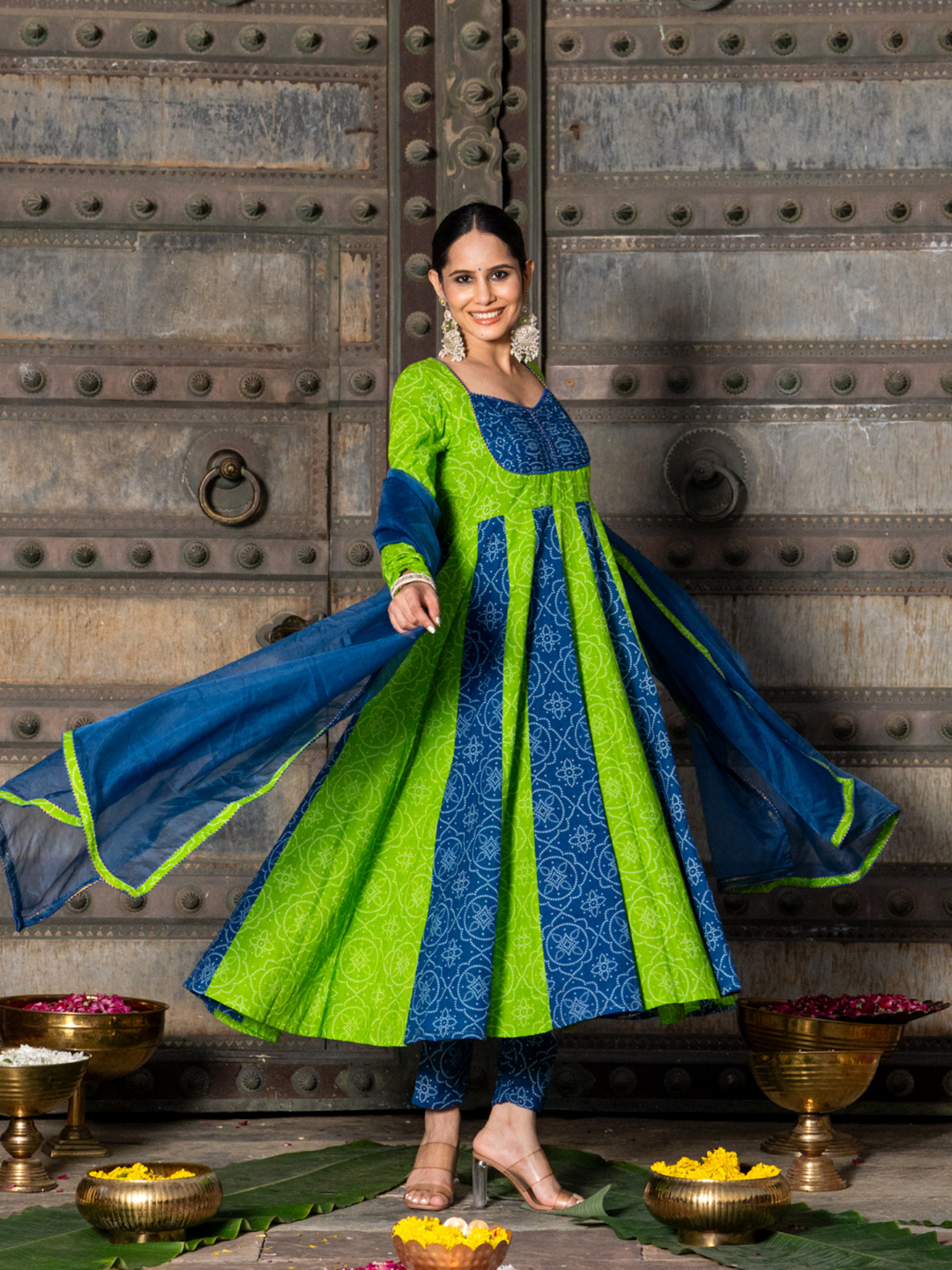 BANDHANI MELODY COTTON SUIT SET