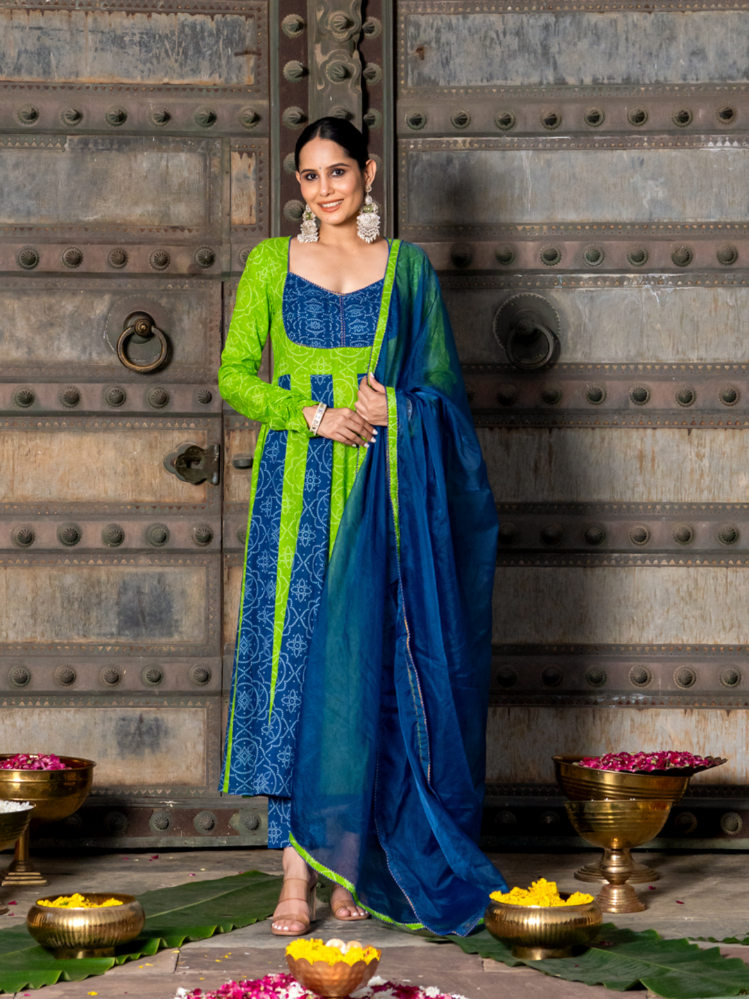 BANDHANI MELODY COTTON SUIT SET
