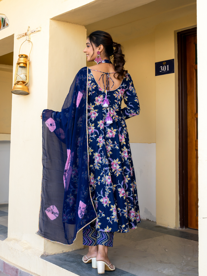 NAVYA COTTON LACE SUIT SET