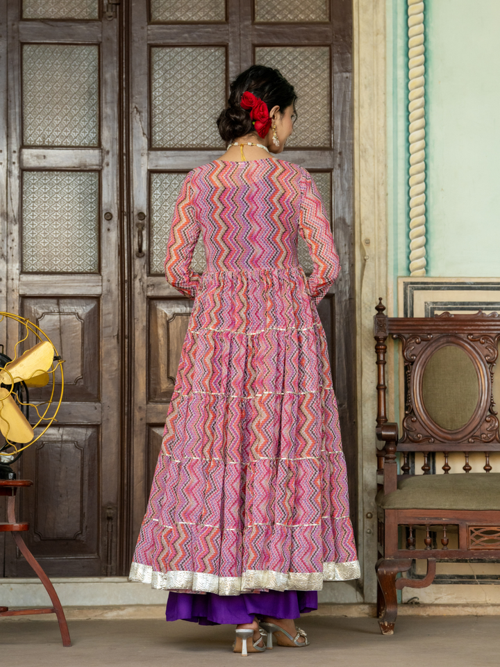 PURPLE MAJESTY GEORGETTE SHRUG SET