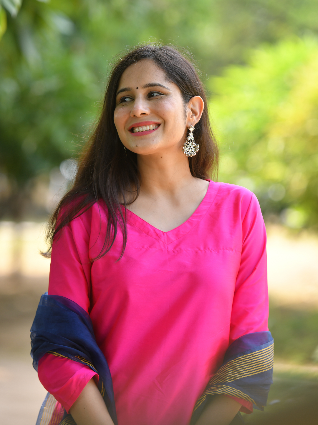 PINK SILK CASUAL KURTA SET