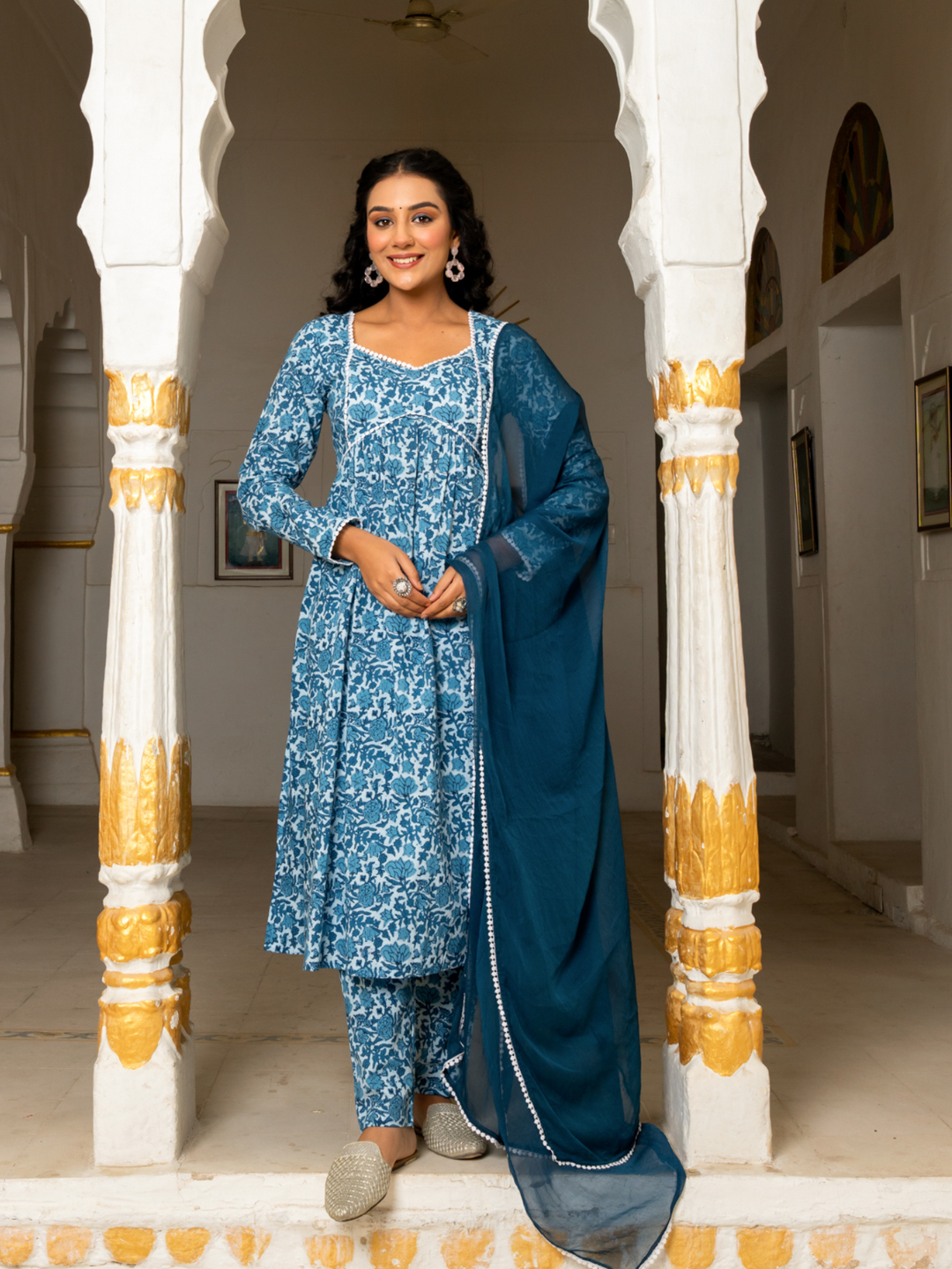 INDIGO BREEZE COTTON KURTA SET