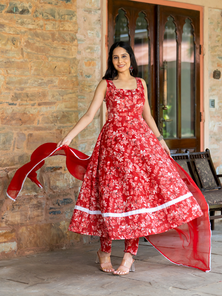 RUBY BLOSSOM ANARKALI SUIT SET