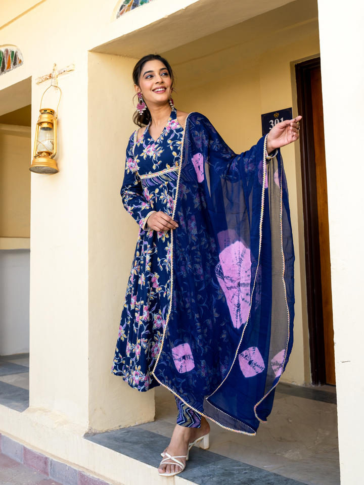NAVYA COTTON LACE SUIT SET