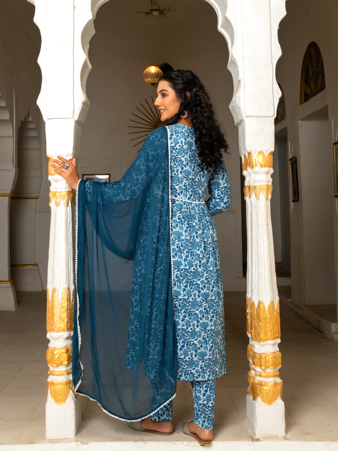INDIGO BREEZE COTTON KURTA SET