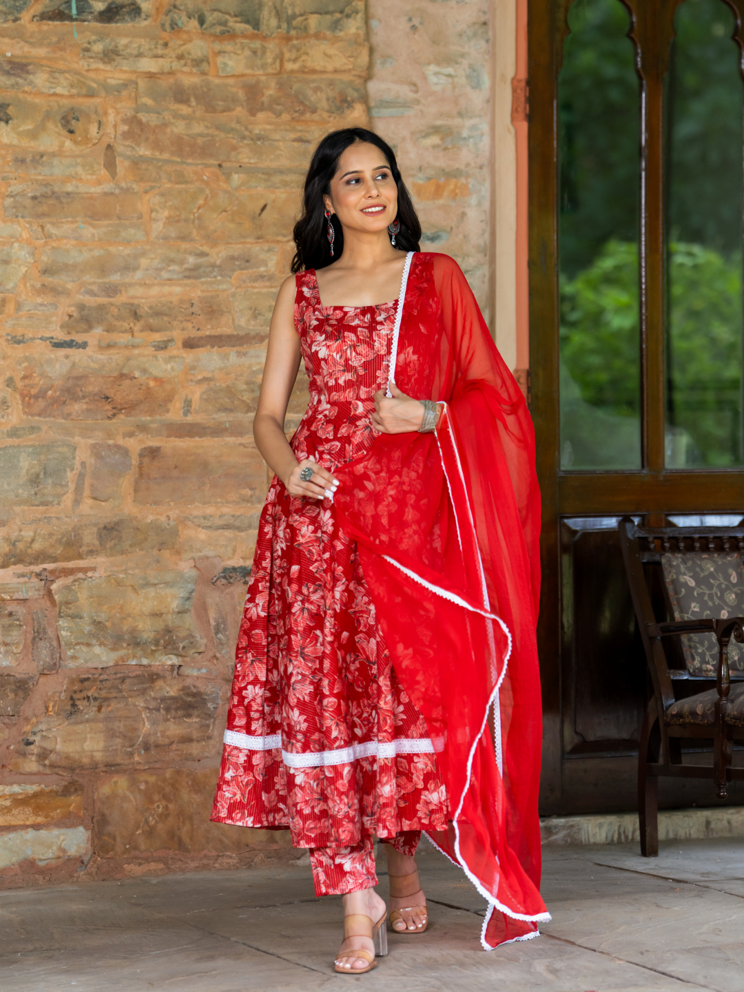 RUBY BLOSSOM ANARKALI SUIT SET