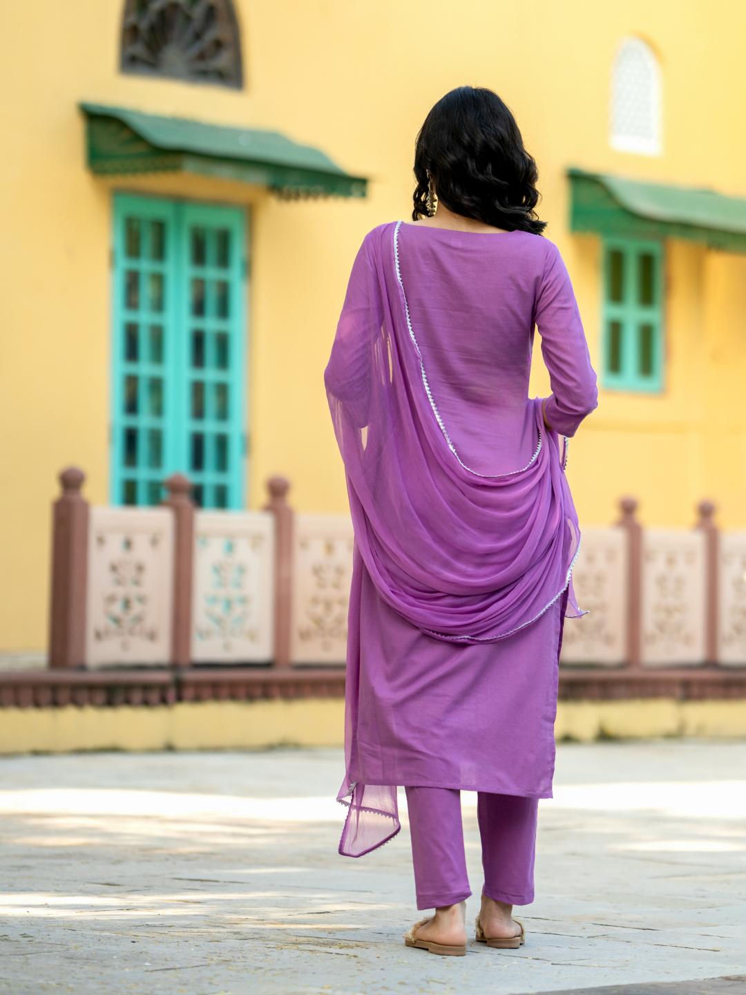 LAVENDER DREAM ZARI KURTA SET