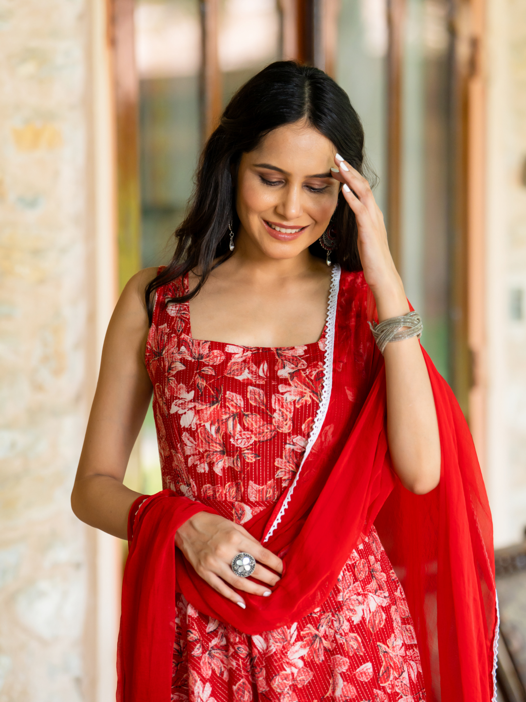 RUBY BLOSSOM ANARKALI SUIT SET