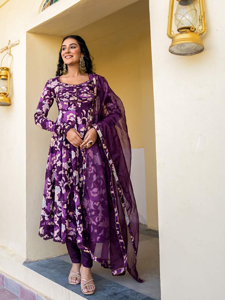 VIOLET VERVE COTTON SUIT SET