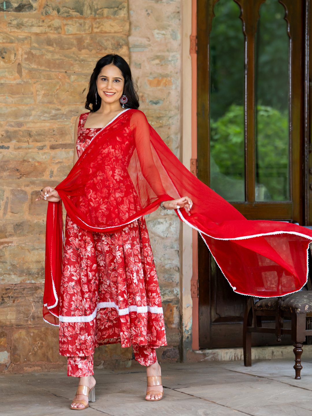 RUBY BLOSSOM ANARKALI SUIT SET