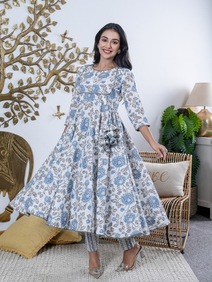 NEEL BUTI PRINTED COTTON SET