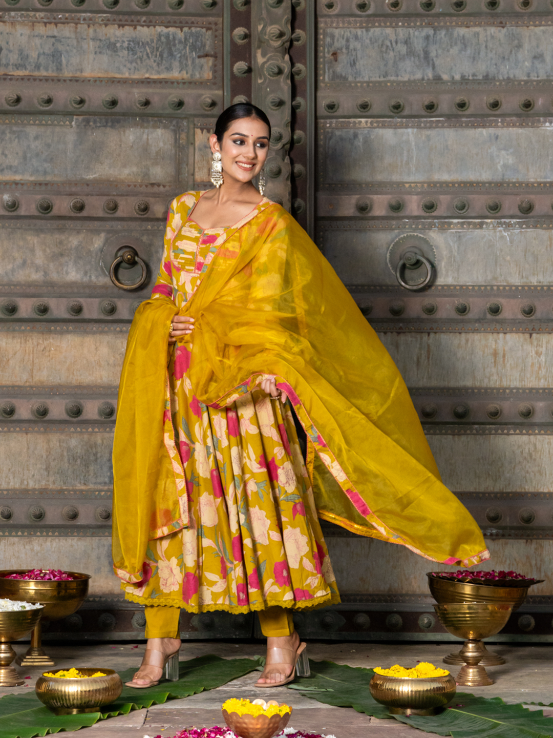 MUSTARD MELODY COTTON SUIT SET