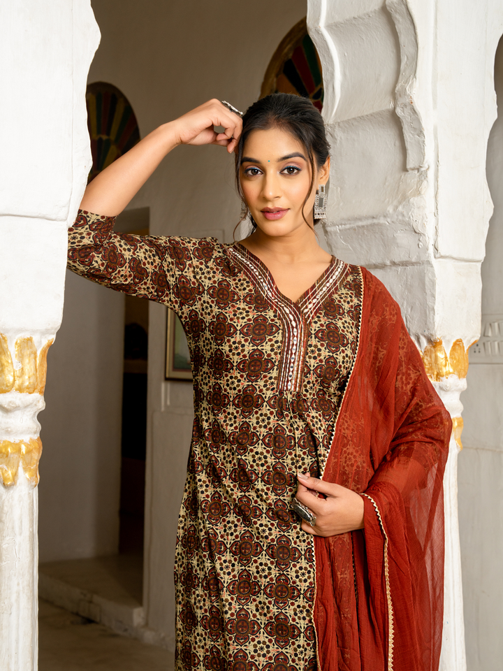 BRAVIA COTTON MIRROR KURTA SET