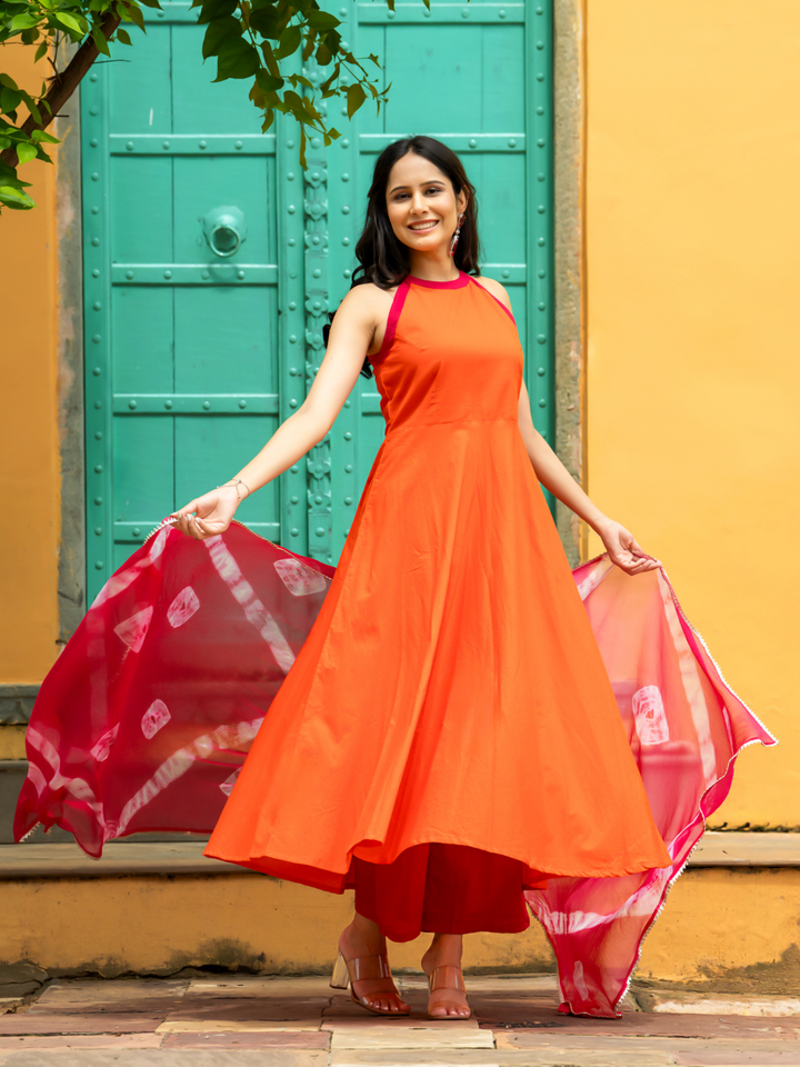 ORANGE CLASSIC CHARM SUIT SET