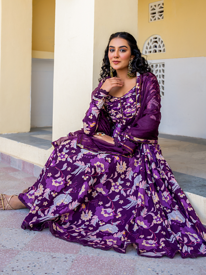 VIOLET VERVE COTTON SUIT SET