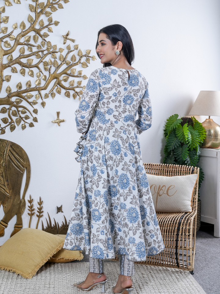 NEEL BUTI PRINTED COTTON SET