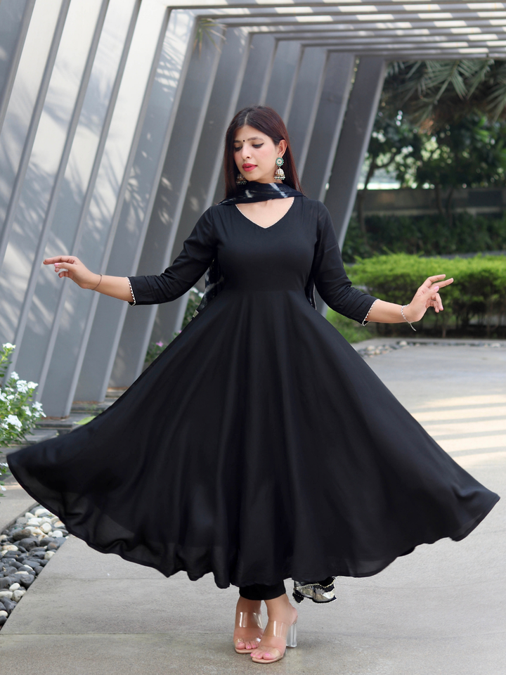 BLACK NAZNEEN FLARED SUIT SET