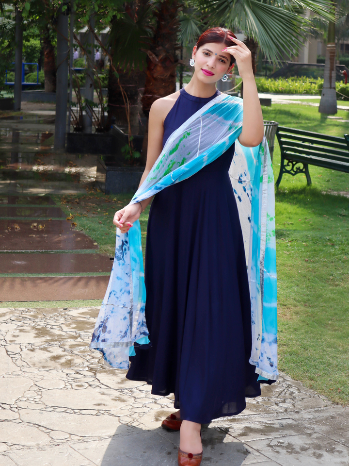 NAVY BLUE NAZNEEN SUIT SET