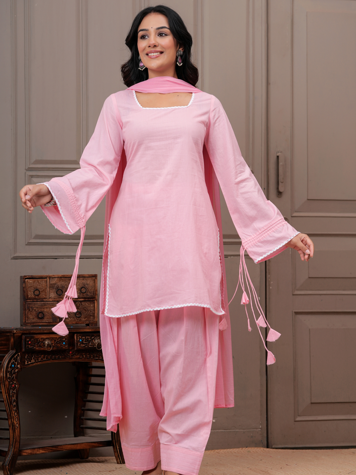 BLUSH PINK TASSAL FARSI SET