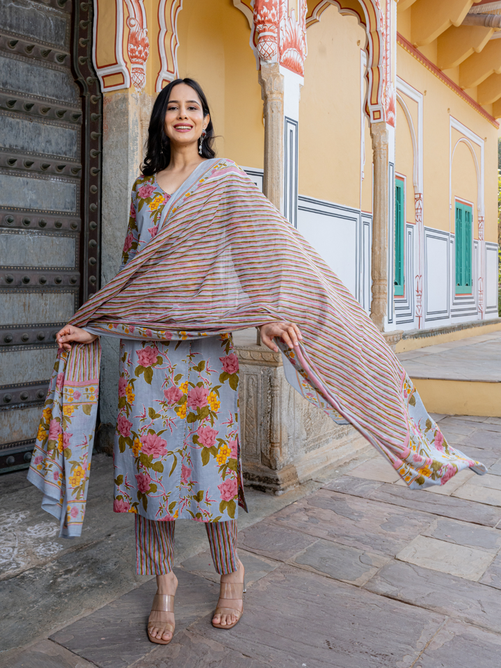 PASTEL DREAM COTTON KURTA SET