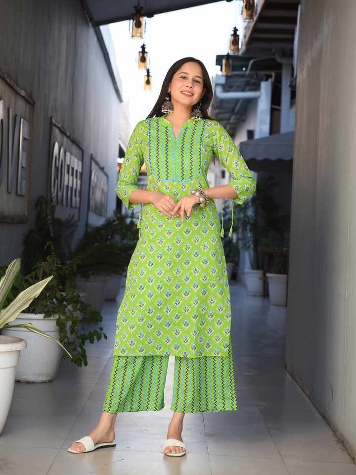 PASTEL PRINTED KURTA-PALAZZO SET