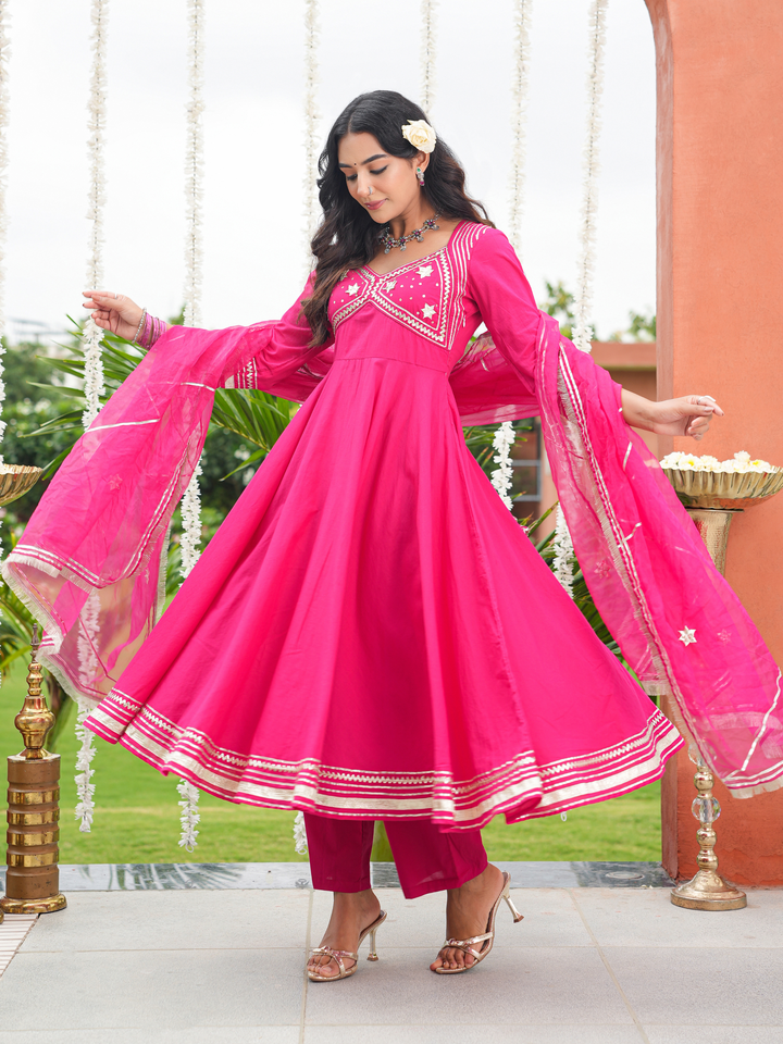 AANGI RANI GOTA ANARKALI SET