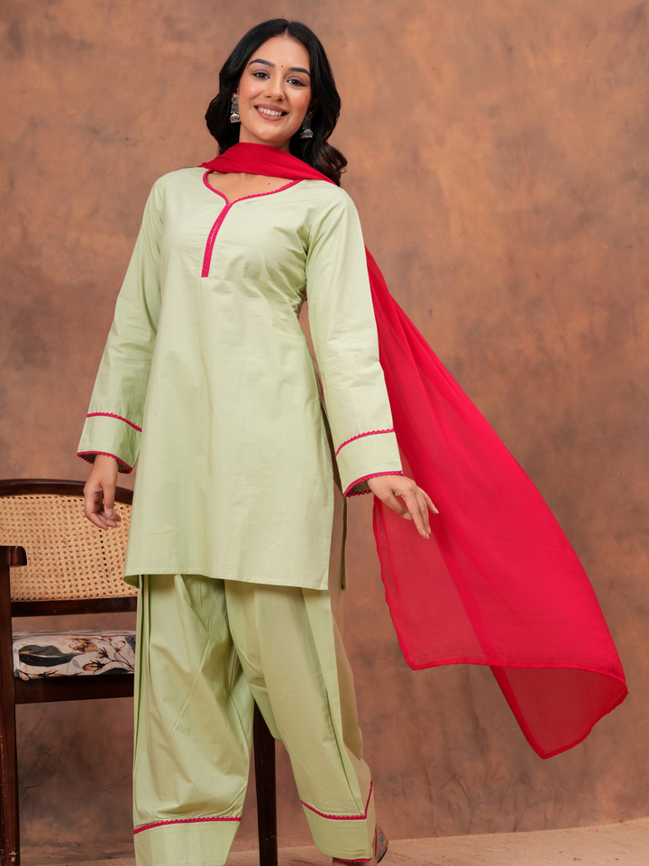 MINT GUL LACE FARSI SET