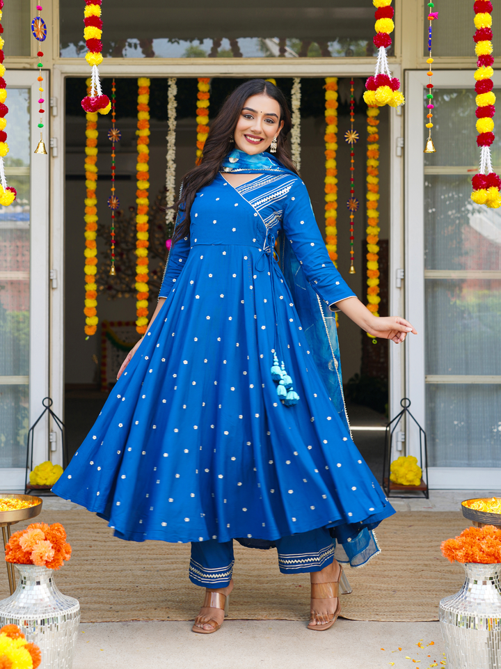 AZURE GLOW ANARKALI SET