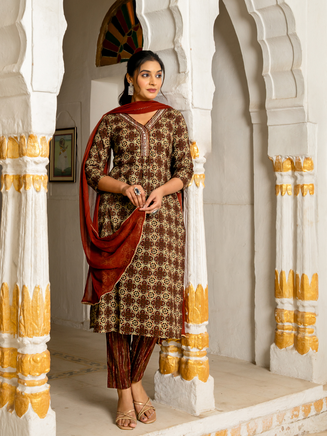BRAVIA COTTON MIRROR KURTA SET