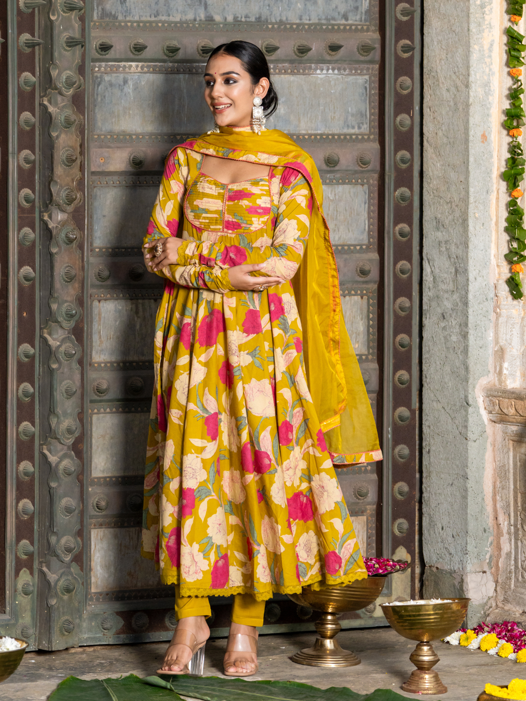 MUSTARD MELODY COTTON SUIT SET