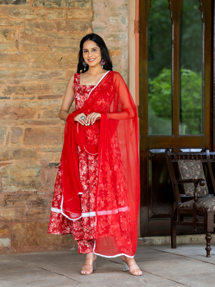 RUBY BLOSSOM ANARKALI SUIT SET
