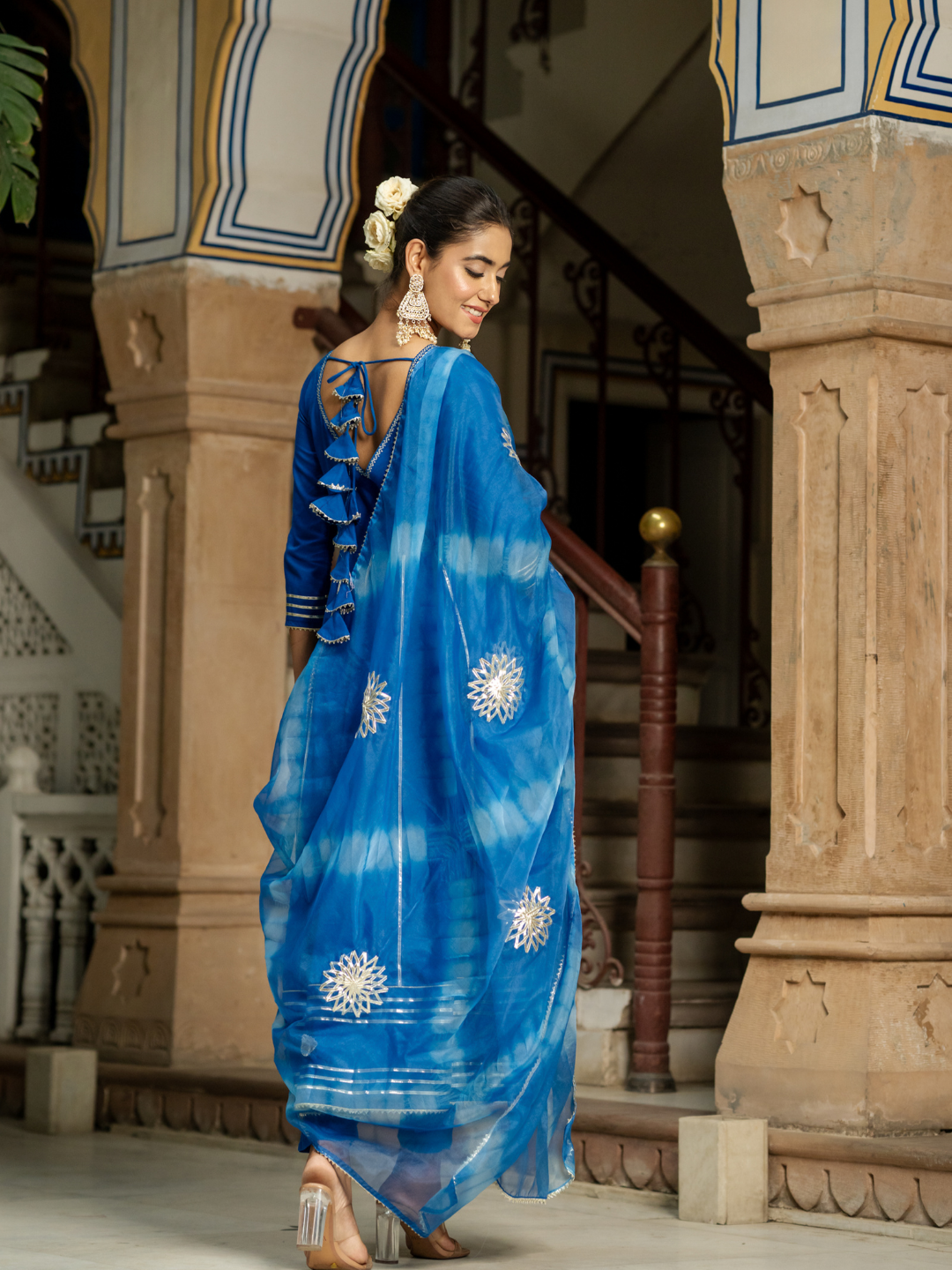 OPULENT BLUE GOTA SUIT SET
