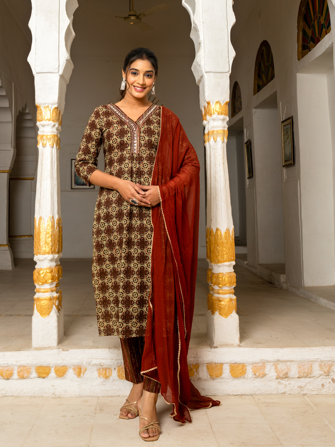 BRAVIA COTTON MIRROR KURTA SET