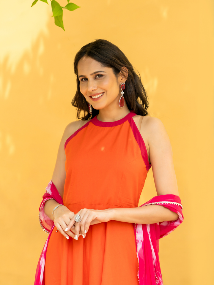 ORANGE CLASSIC CHARM SUIT SET