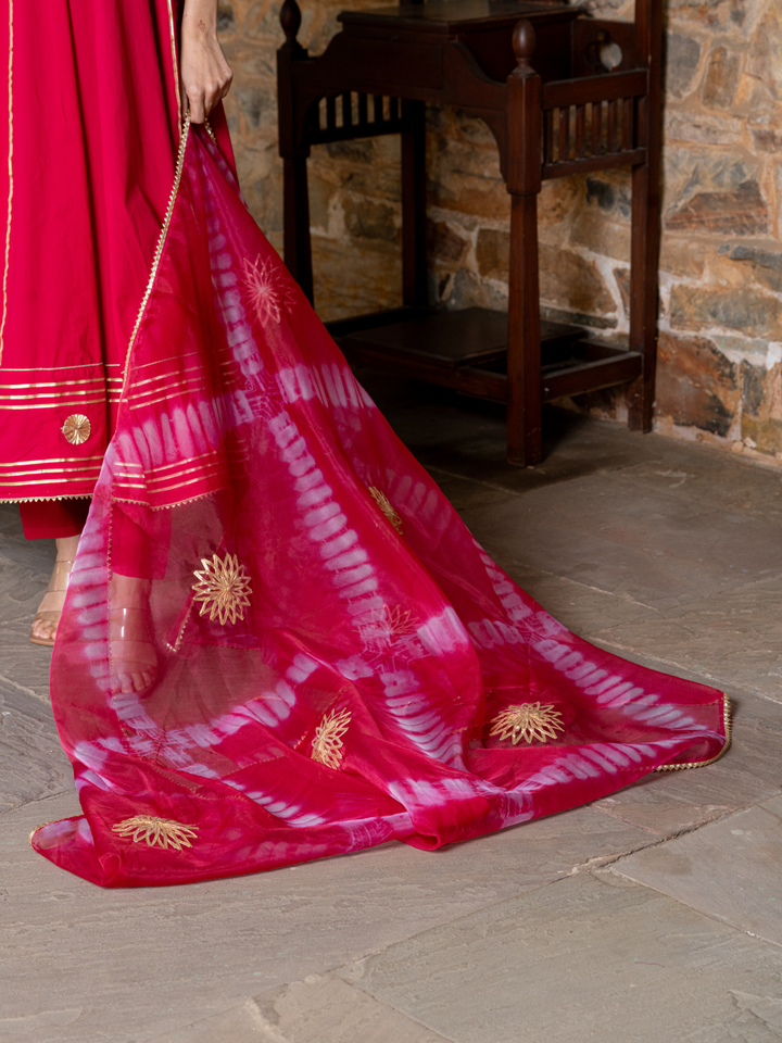 OPULENT PINK GOTA SUIT SET