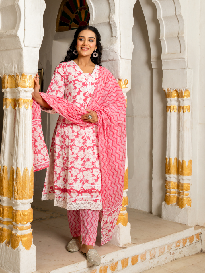 ROSELLE COTTON KURTA SET