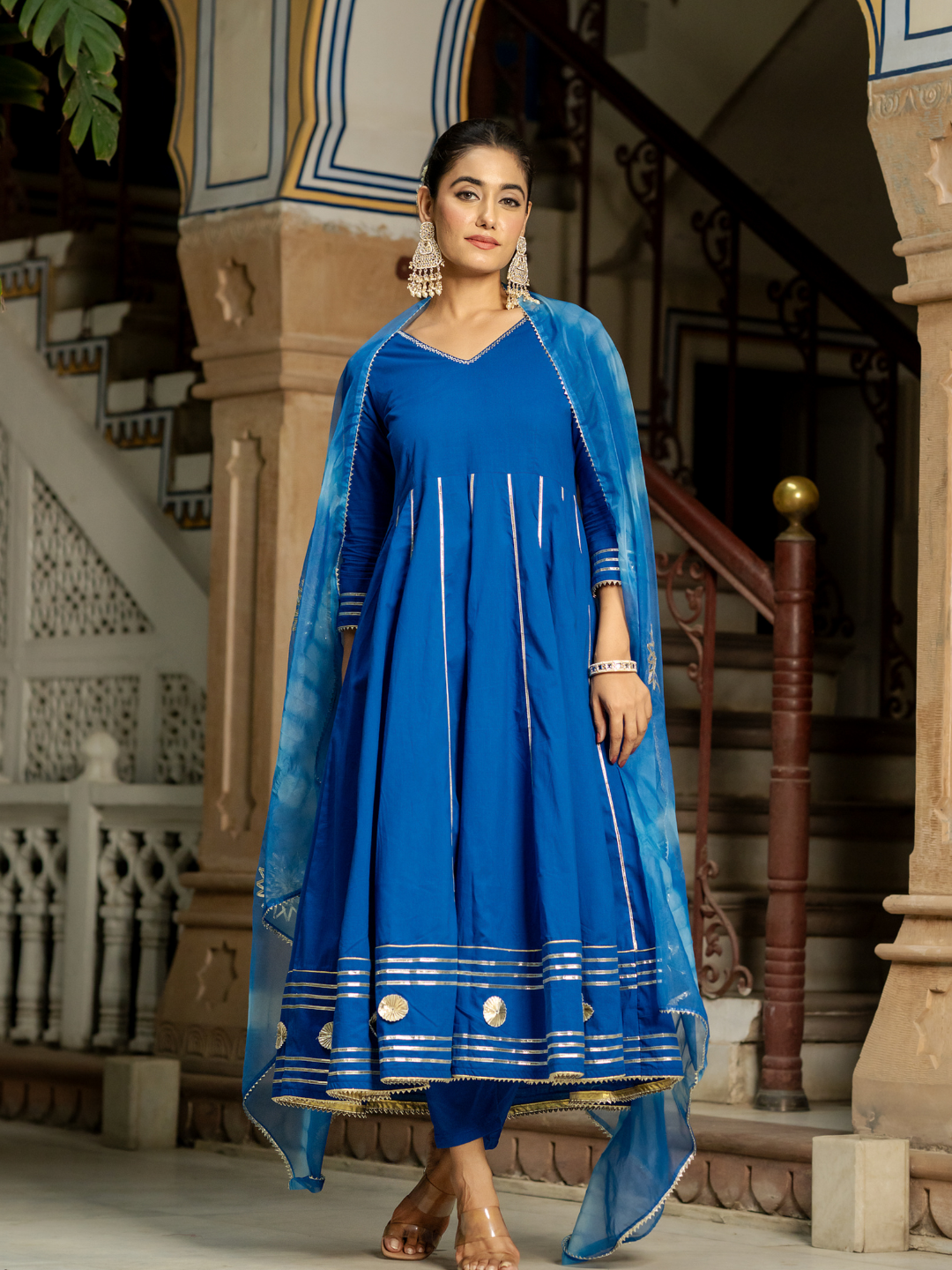 OPULENT BLUE GOTA SUIT SET