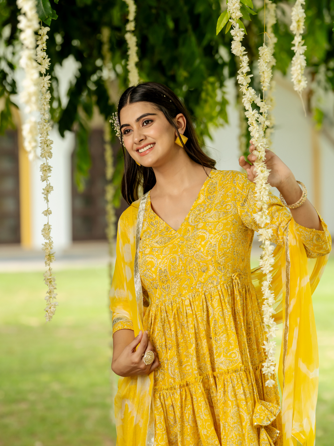 CHEERFUL YELLOW GOTA SUIT SET