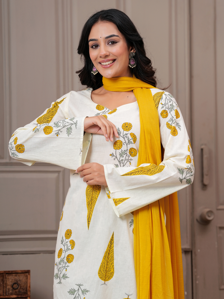 OCHRE LEAF FLORAL FARSI SET