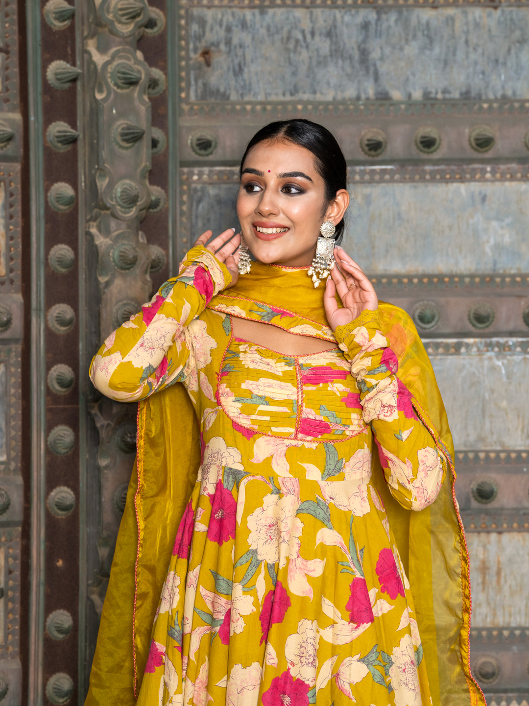 MUSTARD MELODY COTTON SUIT SET