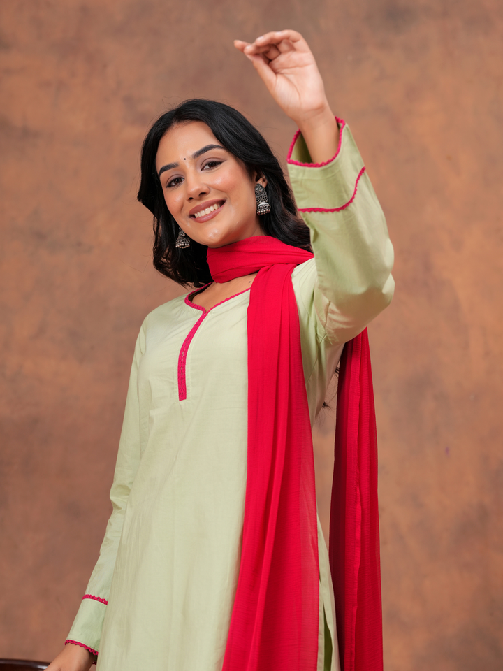 MINT GUL LACE FARSI SET