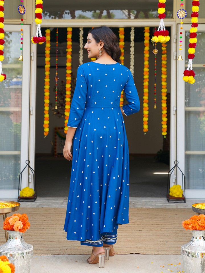 AZURE GLOW ANARKALI SET