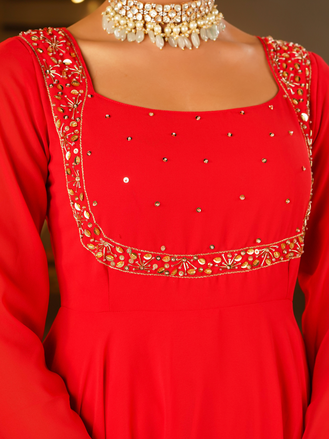 RED ROYALE ANARKALI SET