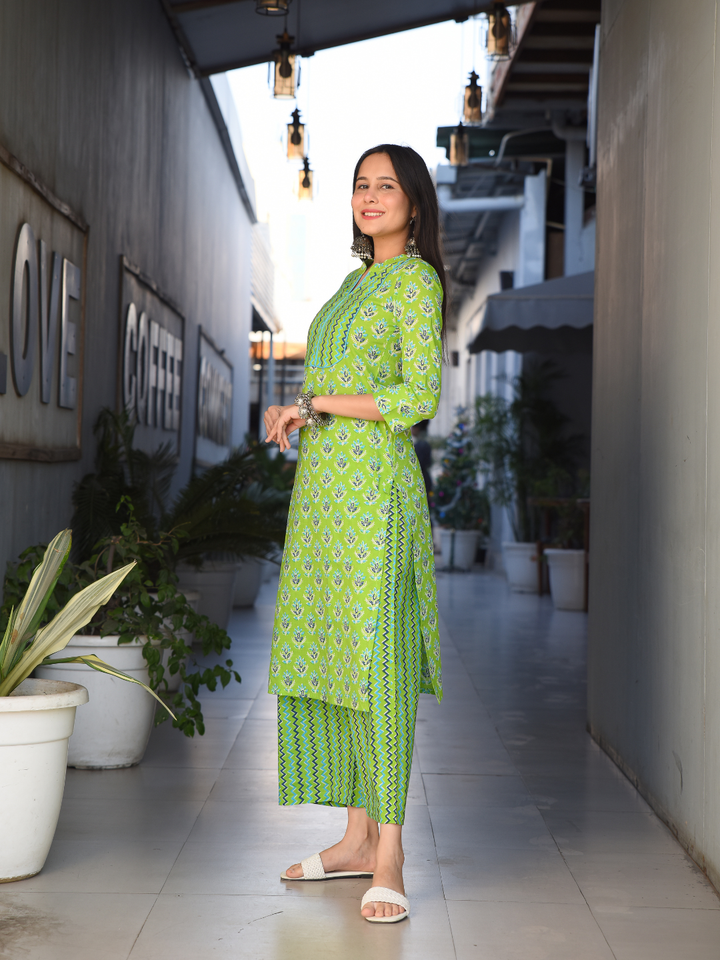 PASTEL PRINTED KURTA-PALAZZO SET